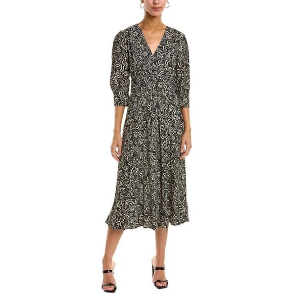 ba&sh Loa Dress EUC Size US 8 $345 MSRP Black Noir - Picture 1 of 8